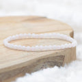 Bracelet "Amour" en Quartz Rose à facettes