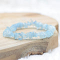 Bracelet "Bonheur" en Aigue-Marine Chip