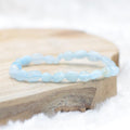 Bracelet roulé "Bonheur" en Aigue-Marine
