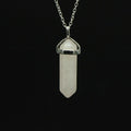 Pendentif "Amour" Pointe en Quartz Rose