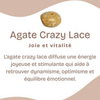 Bracelet roulé "Joie" en Agate Crazy Lace