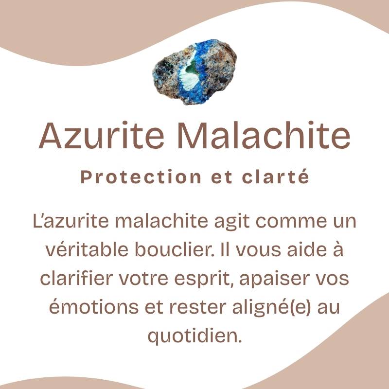 Bracelet "Libération" en Azurite-Malachite