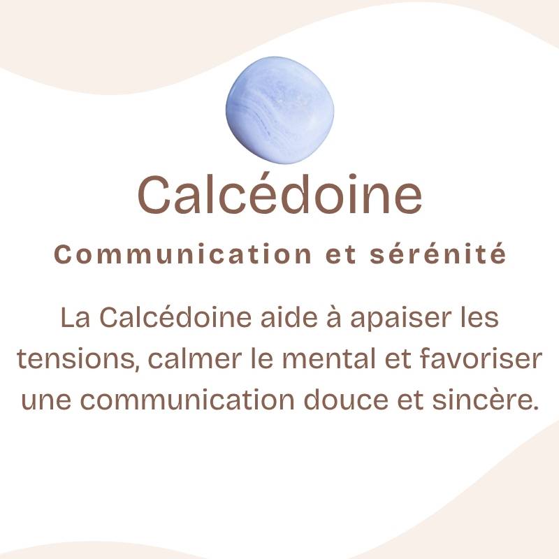 Pendentif "Communication" roulé en Calcédoine