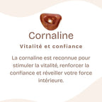 Bracelet "Ancrage Doux" en Cornaline à facettes
