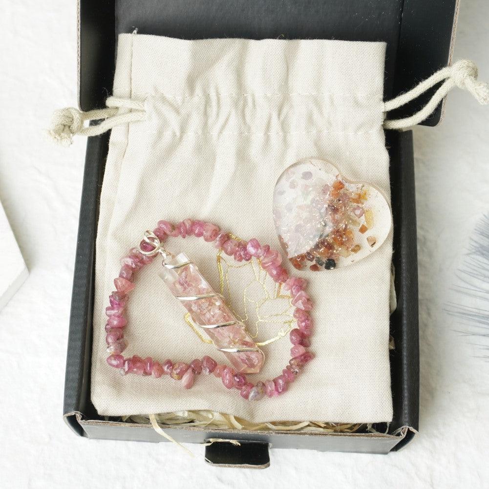 Pack "Amour" en Tourmaline Rose - lespierresdubienetre