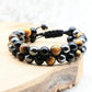 Bracelet "Protection Triple" en Hematite, Oeil-de-Tigre et Obsidienne - Homme 2 - lespierresdubienetre