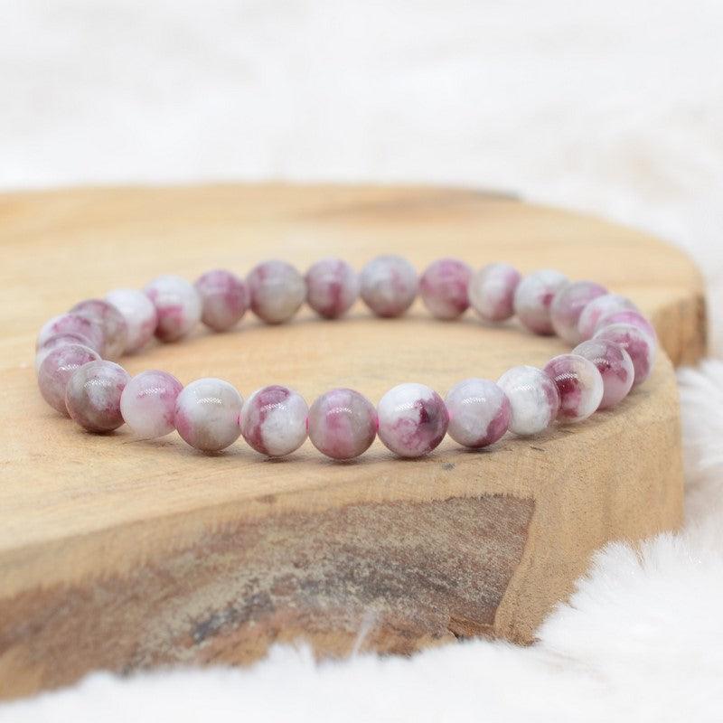 Bracelet "Amplificateur & Absorption" en Tourmaline Rose et Quartz - lespierresdubienetre