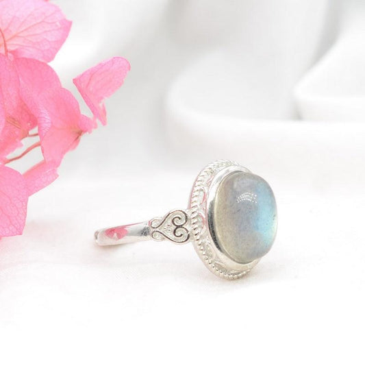 [RARE] Bague "Protection" en Labradorite AA & Argent 925 - Unique - lespierresdubienetre