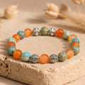 Bracelet "Bien-Être et Chance" en Régalite & Cornaline