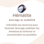 Bracelet "Dissipation" en Hématite