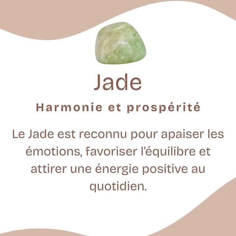 Pierre roulée "Sérénité" en Jade de Chine (Lot de 2 pièces)
