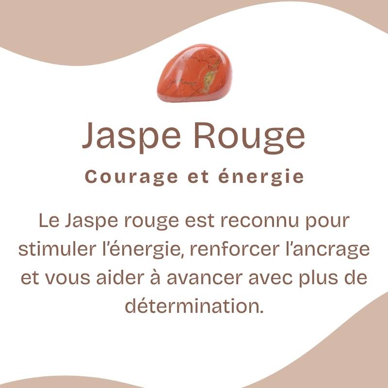 Bracelet "Protecteur" en Jaspe Rouge Chip