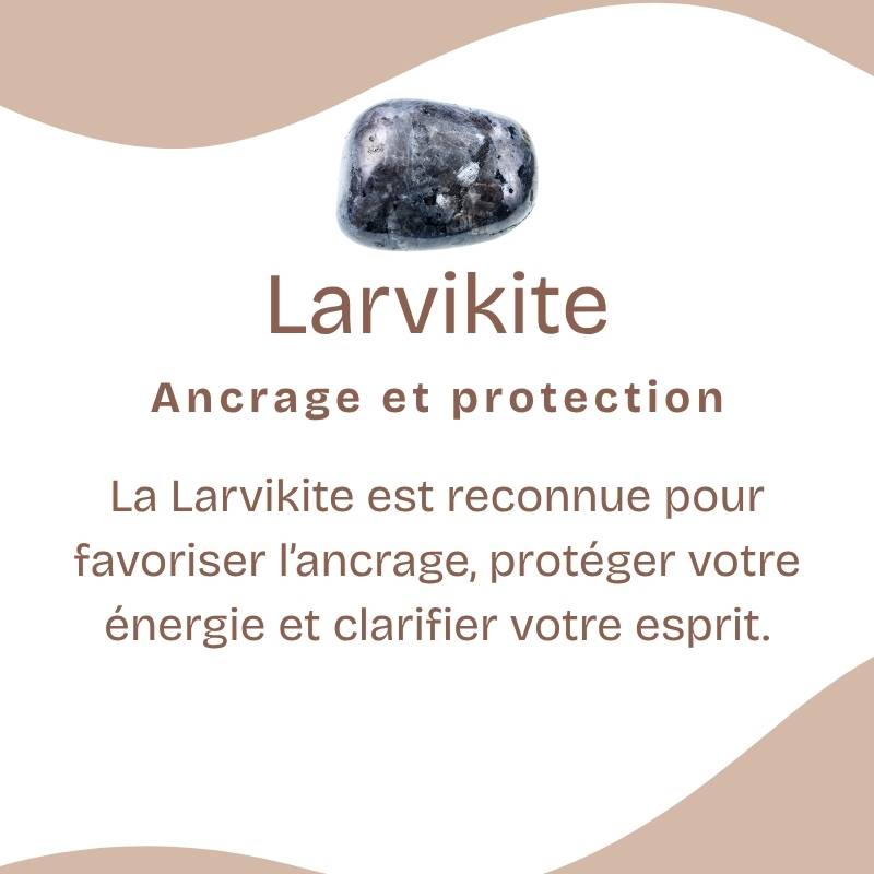 Bracelet "Relaxation" en Larvikite