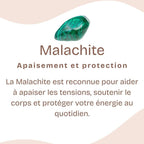 Bracelet "Paix" en Malachite