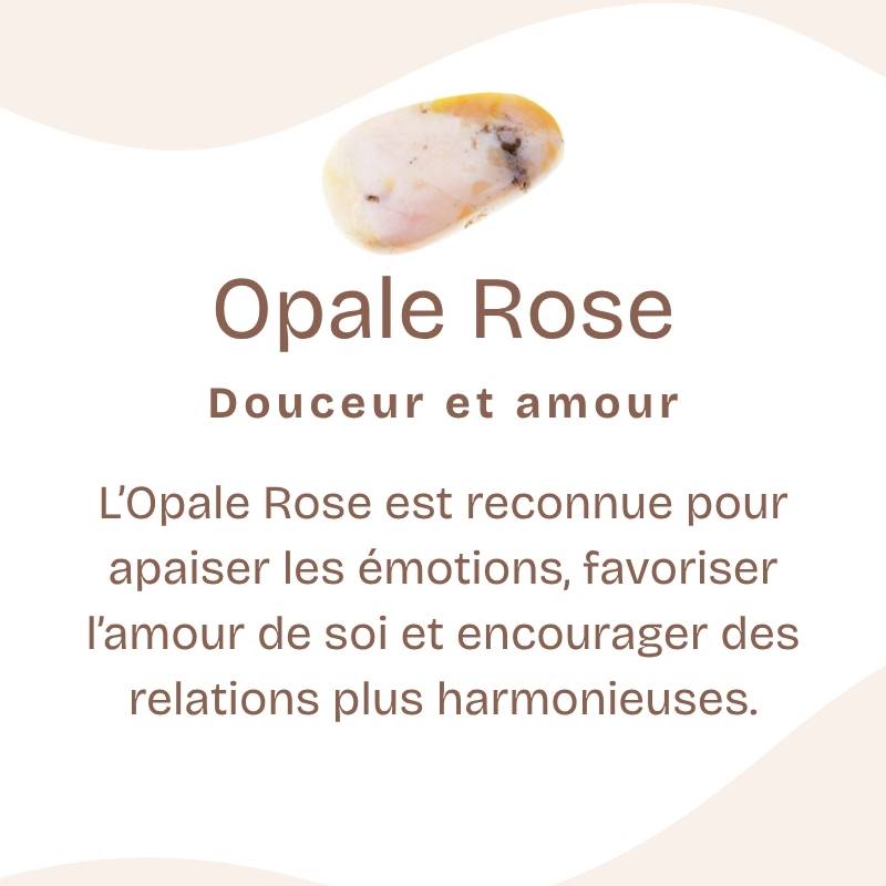 Bracelet "Douceur" en Opale Rose à facettes