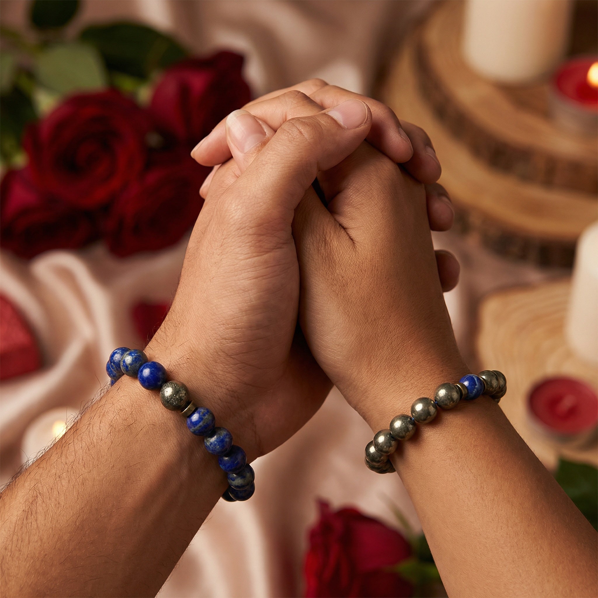 [PIECE RARE] Bracelet "Duo Égyptien" en Lapis Lazuli d'Afghanistan et Pyrite