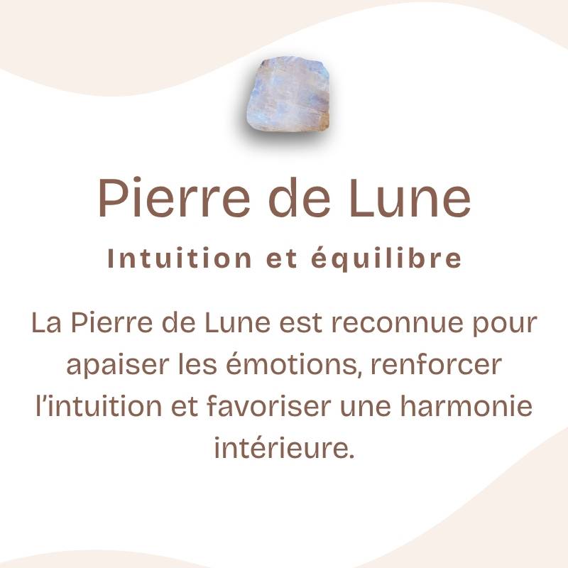 Bague "Féminité" losange en Pierre de Lune (réglable)