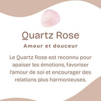 Bague "Amour" Cabochon Rectangle en Quartz Rose