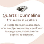 Bracelet "Purification et Protection" en Quartz & Tourmaline Noire à facettes