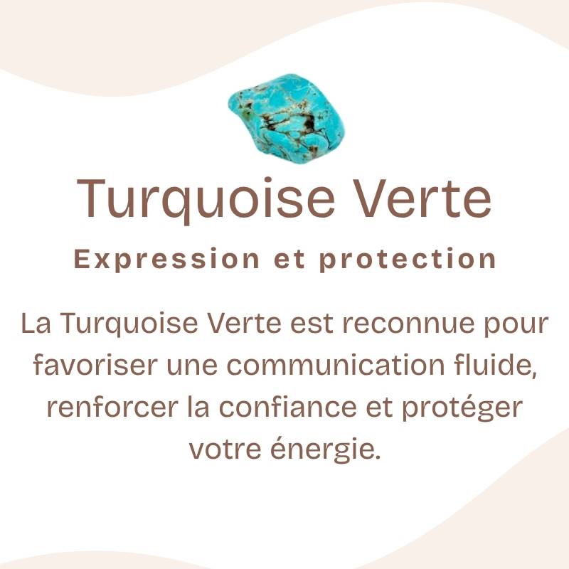 Bracelet "Positif" en Turquoise (Coeur en Quartz)