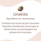 Galet "Apprentissage" en Unakite