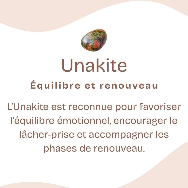 Bracelet roulé "Apprentissage" en Unakite
