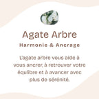 Bracelet roulé "Vibration" en Agate Arbre