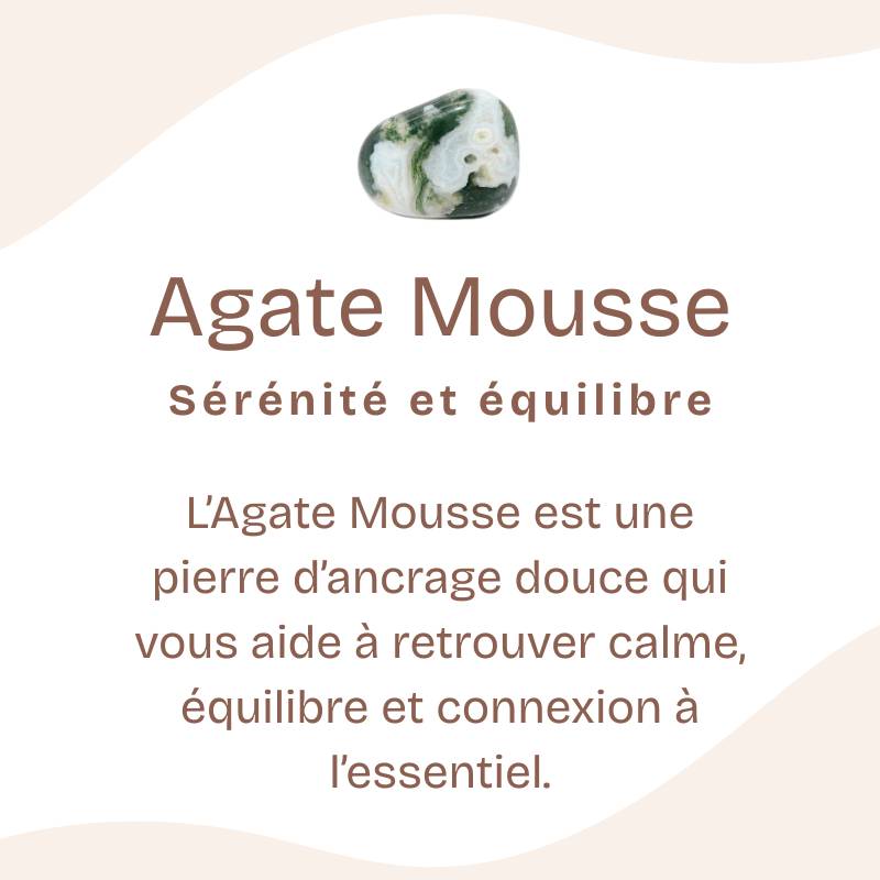 Bracelet "Courage" en Agate Mousse