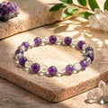 Bracelet "Anti-douleurs" Mix en Améthyste et Cristal de Roche