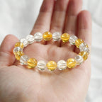 Bracelet "Anti-Fatigue" Mix en Citrine et Cristal de Roche