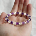 Bracelet "Anti-douleurs" Mix en Améthyste et Cristal de Roche