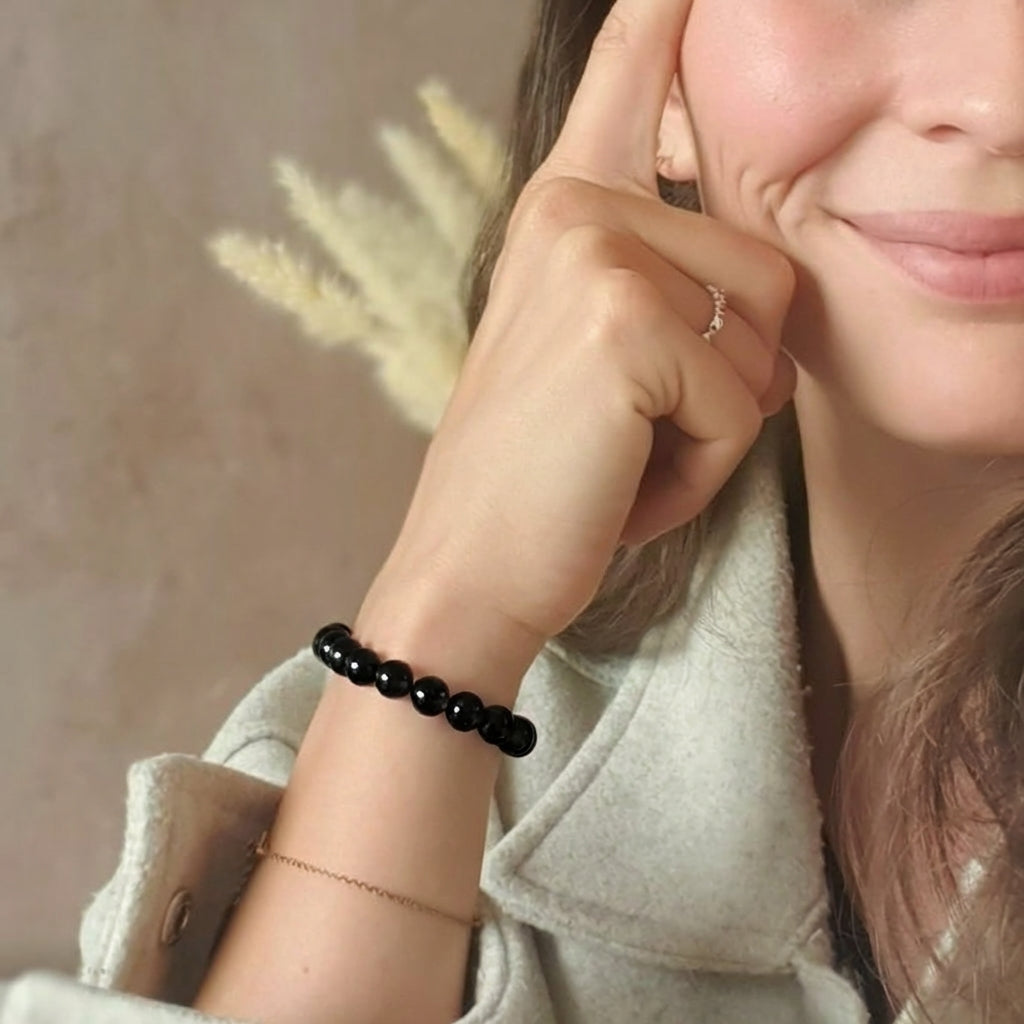 Bracelet "Évolution" en Jais