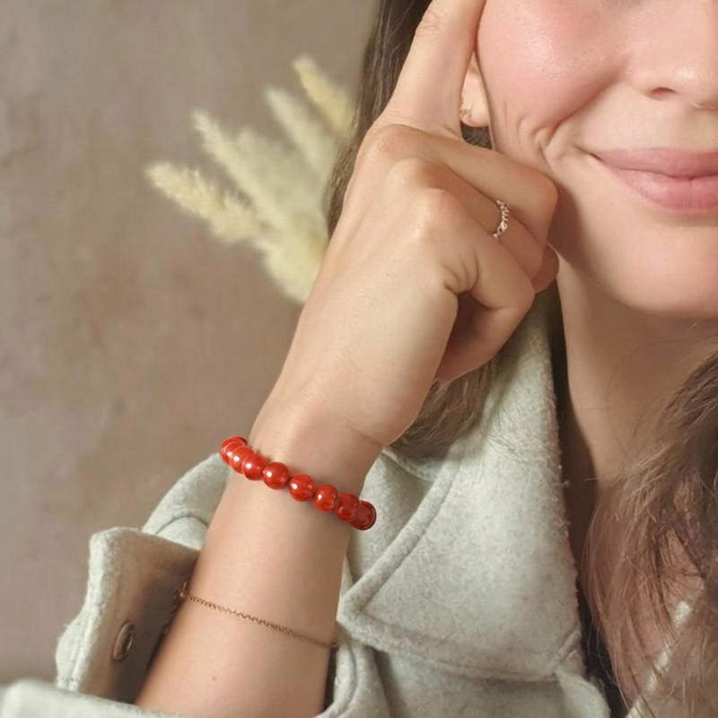 Bracelet "Protecteur" en Jaspe Rouge