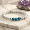Bracelet "Minceur" En Apatite et Howlite