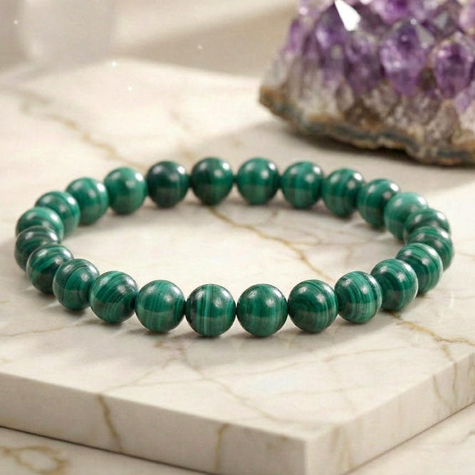 Bracelet "Paix" en Malachite