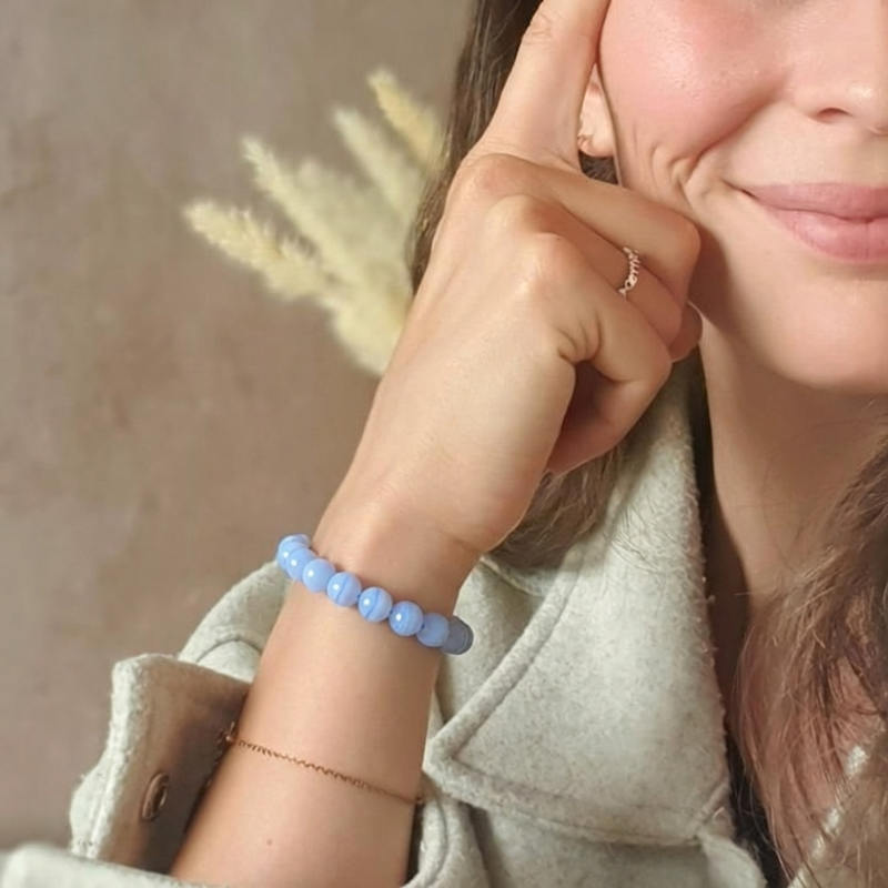 Bracelet "Communication" en Calcédoine