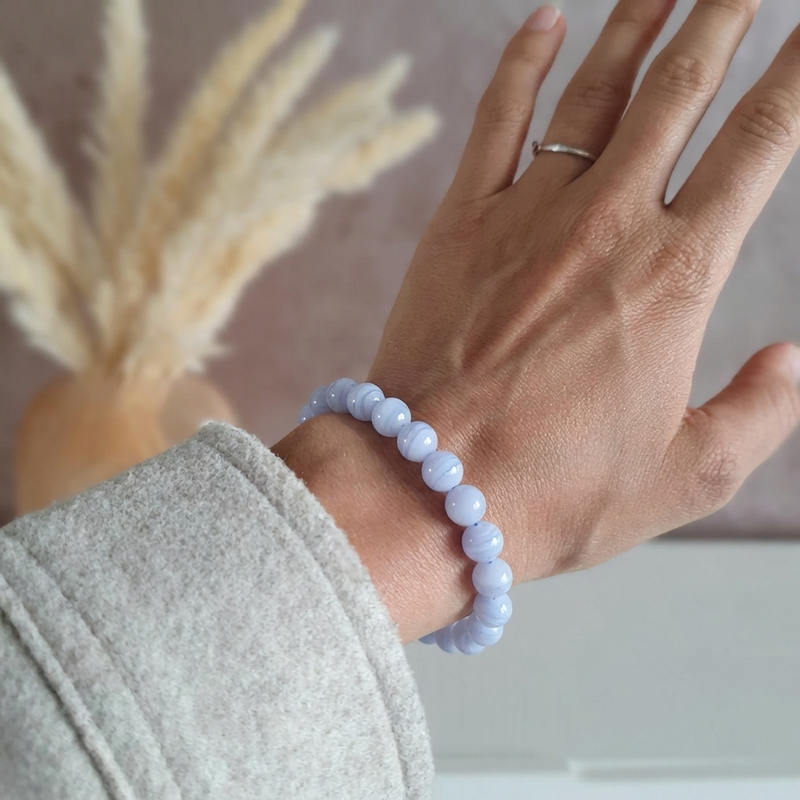 Bracelet "Communication" en Calcédoine