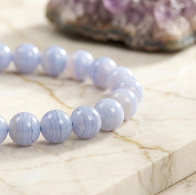 Bracelet "Communication" en Calcédoine