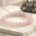 Bracelet "Amour" en Quartz Rose