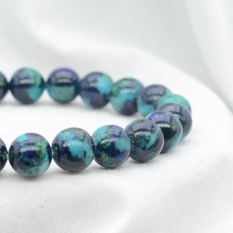 [PIÈCE RARE] Bracelet en Azurite Malachite Chrysocolle AAA - lespierresdubienetre