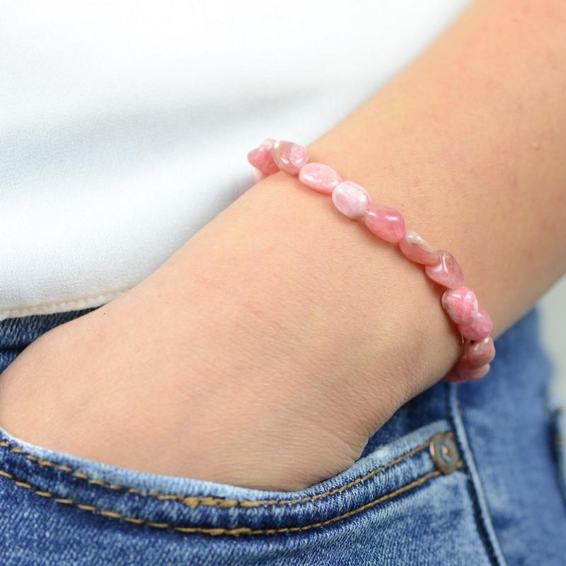 Bracelet roulé "Compassion" en Rhodochrosite - Les Pierres du Bien-Être