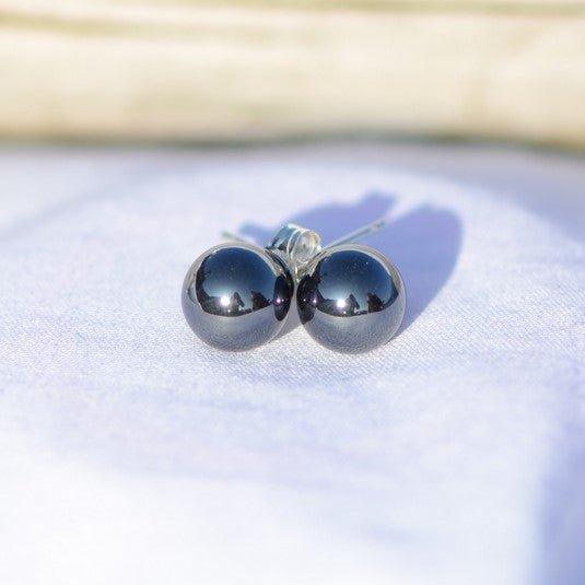 Boucles d'oreilles "Dissipation" en Hématite (Argent 925) - lespierresdubienetre