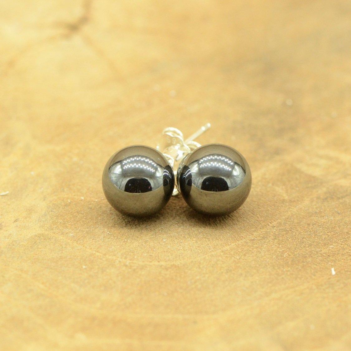 Boucles d'oreilles "Dissipation" en Hématite (Argent 925) - lespierresdubienetre