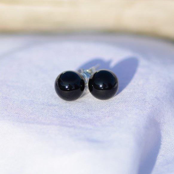 Boucles d'oreilles "Force" en Onyx ( Argent 925 ) - lespierresdubienetre