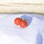 Boucles d'oreilles "Intuition" en Corail Rouge (Argent 925) - lespierresdubienetre