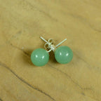 Boucles d'oreilles "Tranquillité" en Aventurine (Argent 925) - lespierresdubienetre
