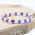 Bracelet "Grossesse" Mix en Améthyste et Quartz Rose