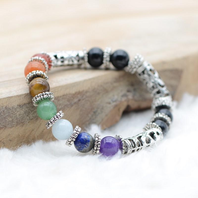 Bracelet "Amour & Guérison" 7 Chakras - lespierresdubienetre