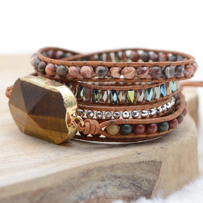 Bracelet Boho "Chance Confiance & Soulagement" - lespierresdubienetre