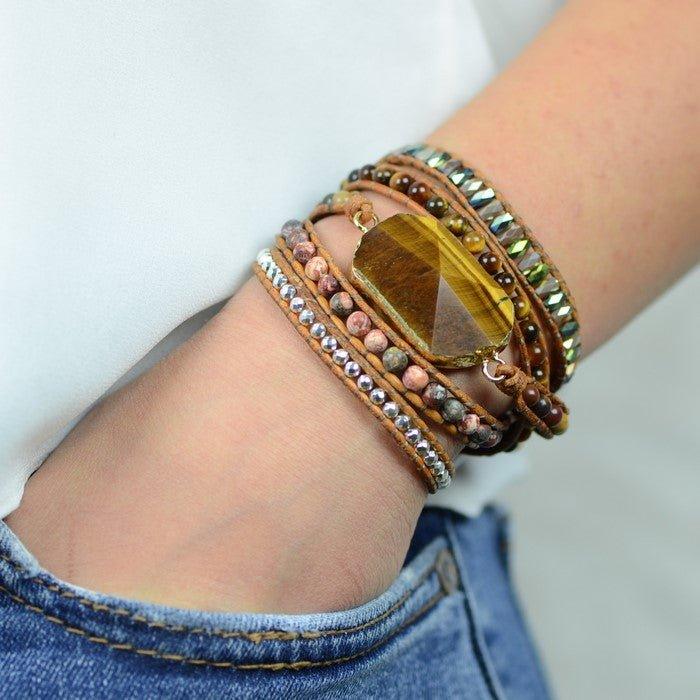 Bracelet Boho "Chance Confiance & Soulagement" - lespierresdubienetre